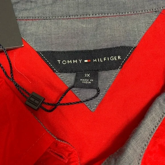 Plus Size Cotton Red Roll-Tab Shirt NWT - Picture 9 of 11